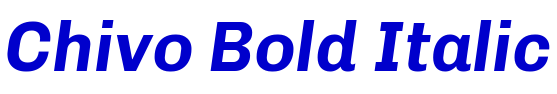 Chivo Bold Italic шрифт